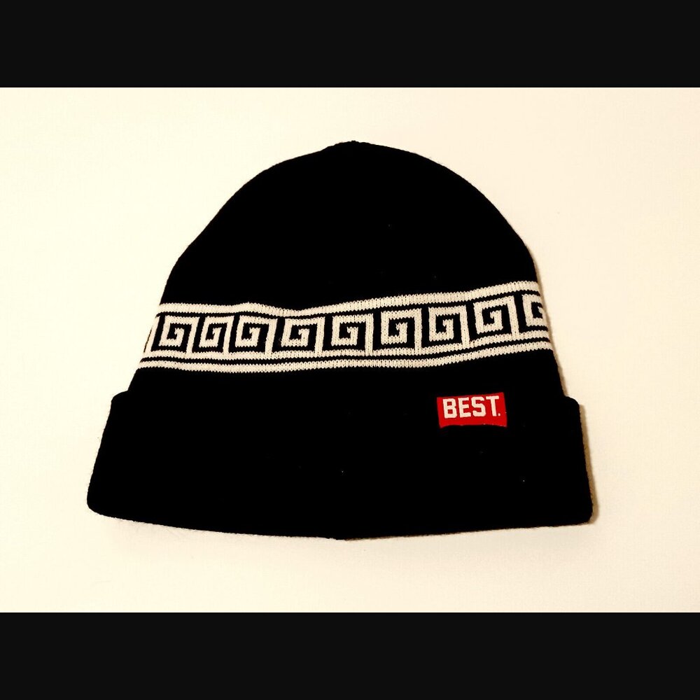 Breezy Excursion Black and White Pattern Beanie Best NWOT Unisex